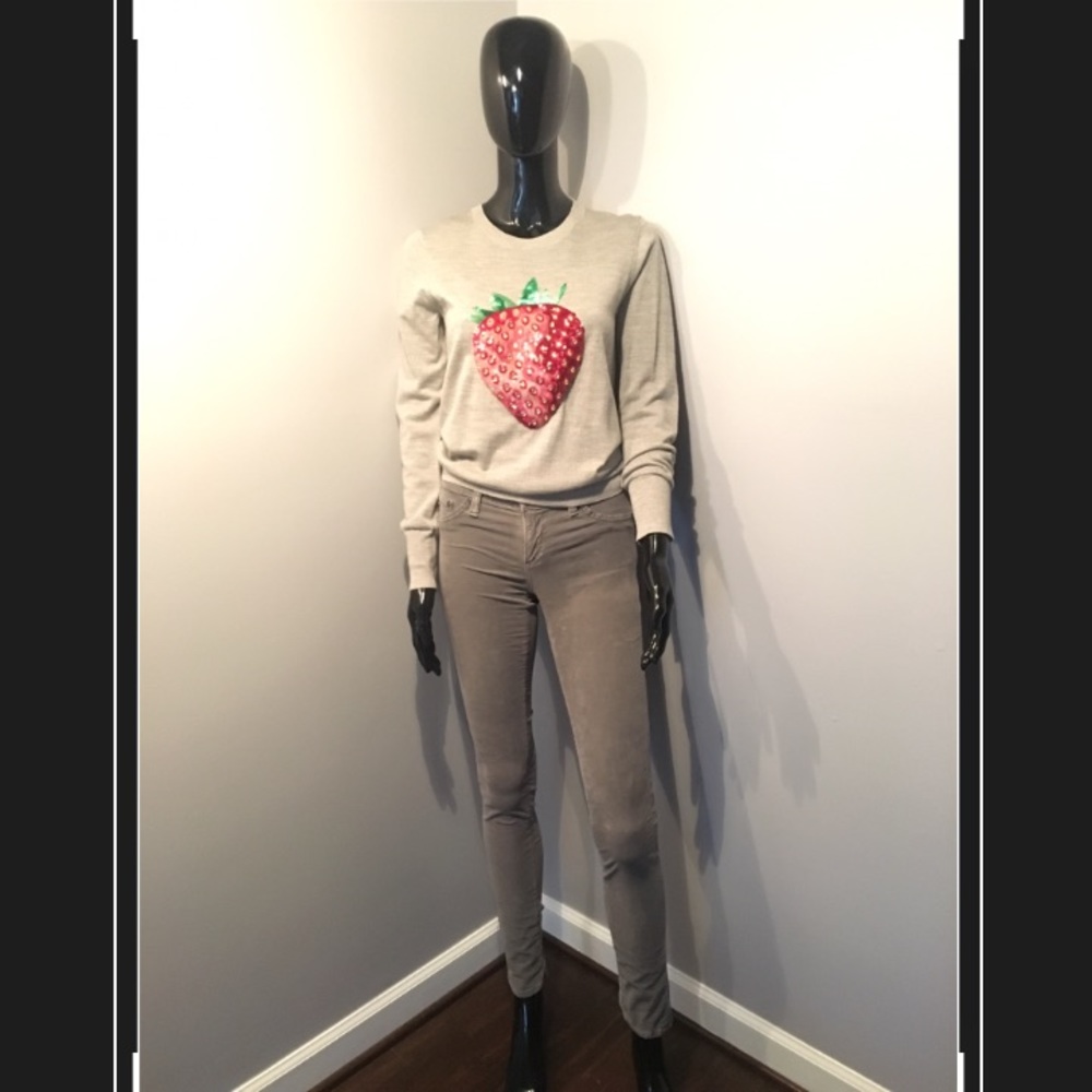 Markus Lupfer Sweater; AG Corduroy skinny jeans
